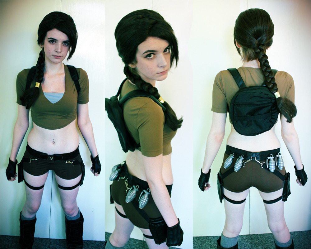 frankthegiantbunnyrabbit:  Some initial photos of Ella as Lara Croft. This is just