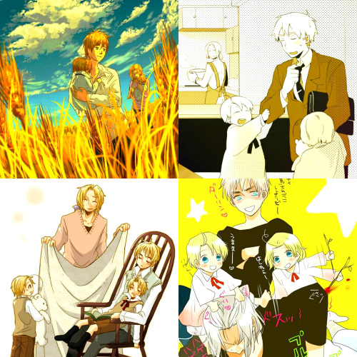 [Hetalia- FACE Family ♡ France, America, Canada + England ]