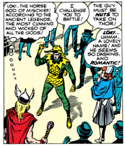 marvelentertainment:   MARVEL PANEL OF THE DAY From: Journey into Mystery (1952) #85 Journey into Mystery #85 is notable for having the first appearance of Loki as well as the first appearance of a Loki fangirl.   Lo and behold, proof that women lack