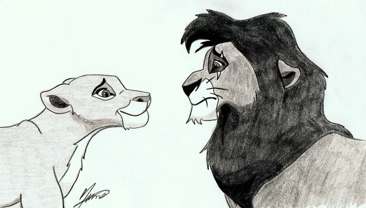 hazelnutandcream:  Kiara and Kovu! ^^