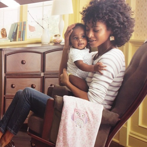 queennubian:  etherealcaramelkisses:  vliegendhart:  thagoodthings:  Saw this Ad in target and it truly made my day! You really don’t see too many ads that shed light on black women and their children together! (Taken with Instagram)   she’s so beautiful