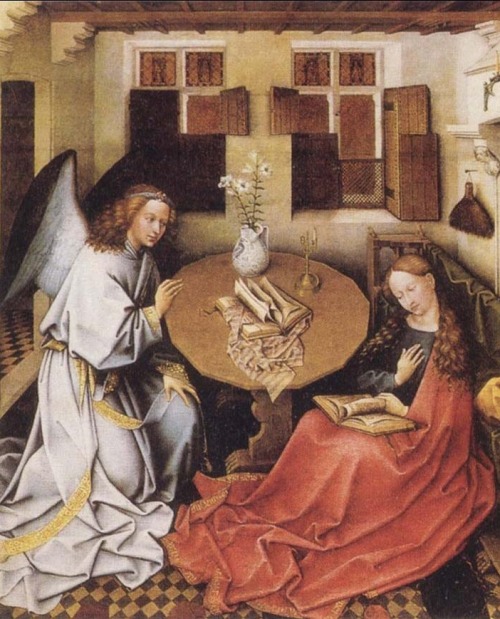 Center panel. Annunciation Triptych (Merode Altarpiece), ca. 1427–1432. Workshop of Robert Campin, S