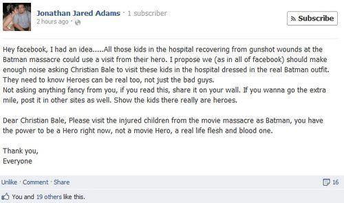 Reblog and spread the word. (Even if you don&rsquo;t like Christian Bale, Batman, etc. this is i