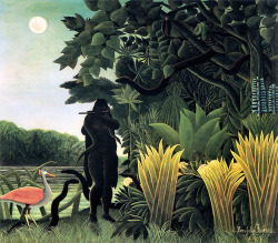 by Henri Rousseau - La Charmeuse de Serpents,