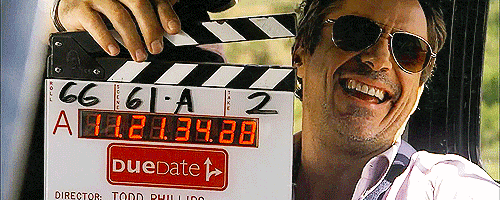 goofing around while filming ‘due date’  