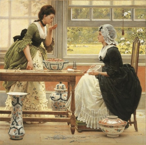 the-garden-of-delights: “Pot-Pourri” by George Dunlop Leslie (c. 1874).