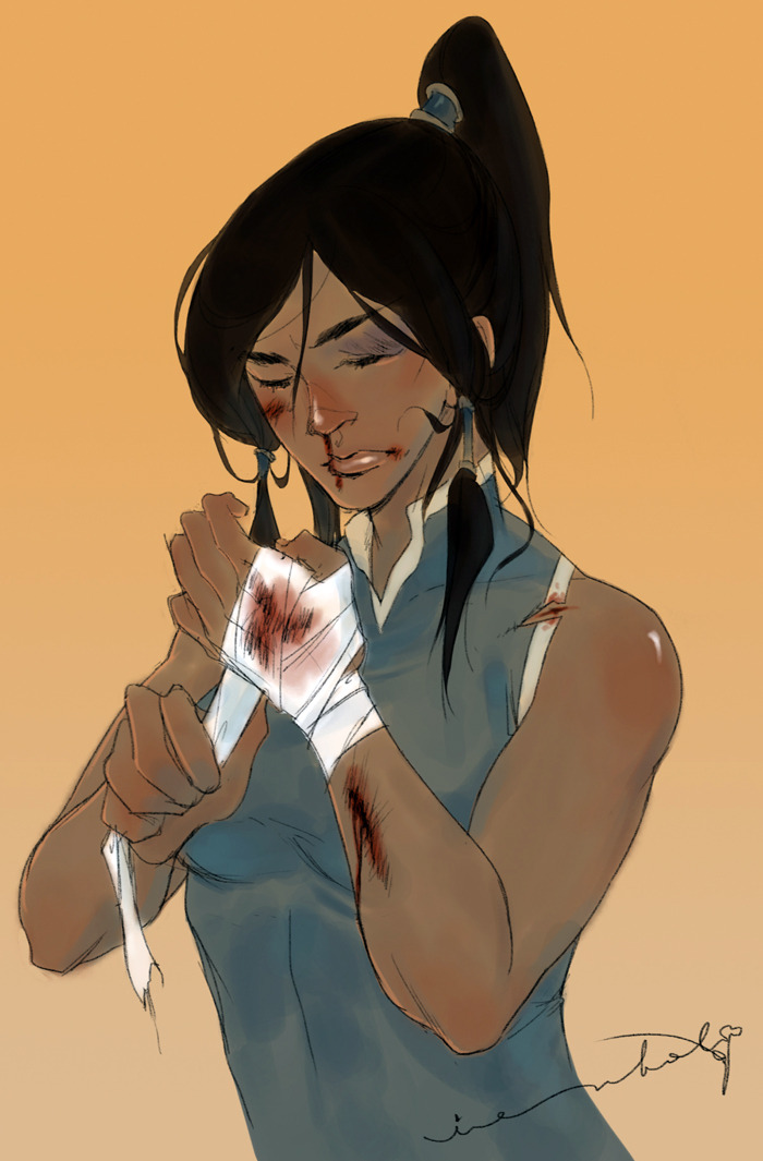 prom-knight:  A Korra a day keeps your arms feeling atrophied the artblock away!