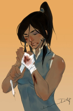 prom-knight:  A Korra a day keeps your arms feeling atrophied the artblock away! 