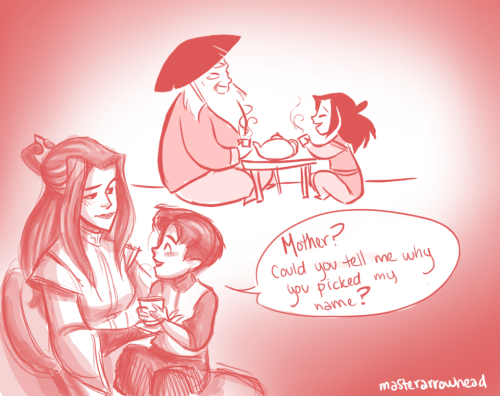 masterarrowhead:  “You were named after an incredible man, my little Iroh. He was known as the Dragon of the West, once a general to the Fire Nation’s army, a member of the Order of the White Lotus, and owner of the Jasmine Dragon tea shop in Ba Sing