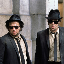 deathandearlgrey:  The Blues Brothers dir. by John Landis (1980), pictured John Belushi, Dan Aykroyd. 