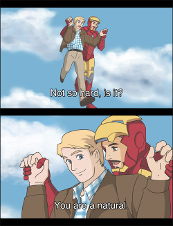 hatterandahare:  fuckyeahhayaomiyazaki:  sakubow:  Stark’s Moving Castle  HOW IS THIS A THING OMG. lol!  for you, donner my love.   If this isn&rsquo;t in Avengers 2, I&rsquo;m going to be pissed.