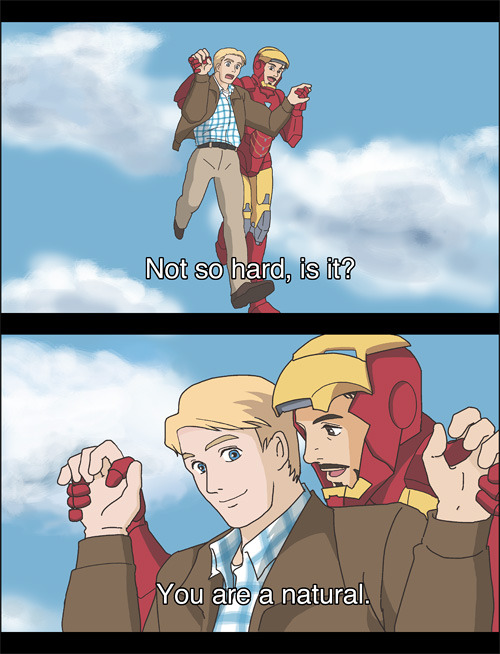 hatterandahare:  fuckyeahhayaomiyazaki:  sakubow:  Stark’s Moving Castle  HOW IS THIS A THING OMG. lol!  for you, donner my love.   If this isn’t in Avengers 2, I’m going to be pissed.