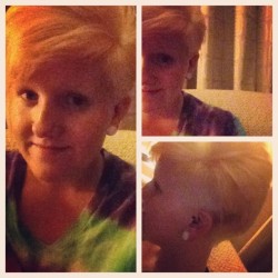 Well, I finally did it. Cut it ALL off. Lol #picstitch (Taken with Instagram)