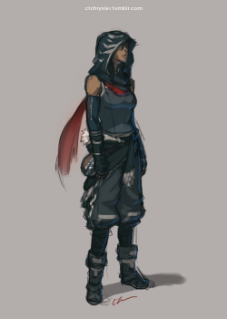 ctchrysler:  Warmup of the day! 7/22  post-apocalyptic Korra/assassin Korra?  I don’t know which it looks like more, I was just super inspired by the clothing of DEMOBAZA!  