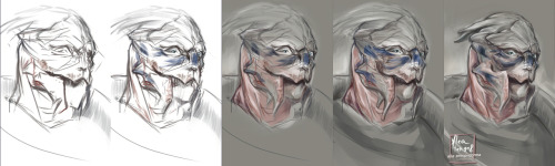 I made around thirty back up files when I was working on this [x] Garrus portrait and it turned out 