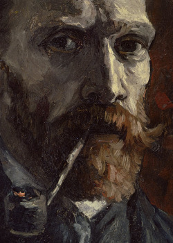 sebastian-flyte:  Detail from Self-portrait with pipe, September 1886 - November 1886 Vincent van Gogh 