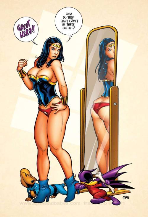 geekvariety: Frank Cho / Brandy (Liberty Meadows) attempting to cosplay  Wonder Woman(?) Tumblr Porn