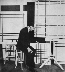 quincampoix:  Mondrian in his First Avenue Studio, New York, 1941 