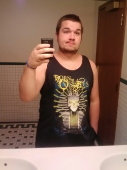 fatpoke:  windsofravenclawcub:  Born of Osiris tank:) I have a stuffy nose though :/ but here’s a pic of me  grr 