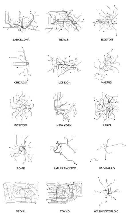 alexsnotsosecretworld:Metro/Subway Systems around the world.I’ve always loved urbanism, logistics an