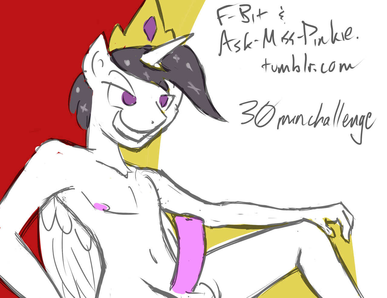 30minchallenge:  Looks like you guys preferred your naughty genderswapped Celestia.