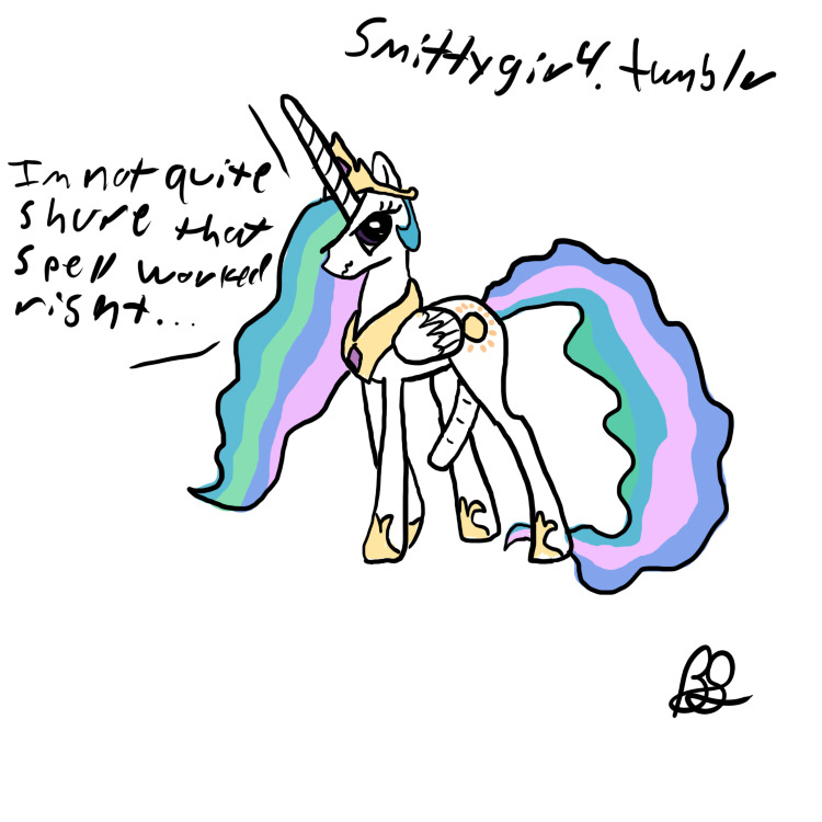30minchallenge:  Looks like you guys preferred your naughty genderswapped Celestia.