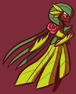 bluwiikoon:   fawriel - Hmmmmmm… I might have to do this! Until then, may I request a Grass-type Gardevoir?  Here it is! I like the colours on this one.  Wow, this is really good. I wish this was in the game; Pokemon needs more psychic/grass types.