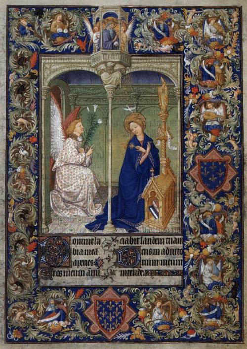 kutxx:1.Limbourg brothersThe Belles Heures of Jean, Duke of Berry: Annunciation.1410-1416Tempera and