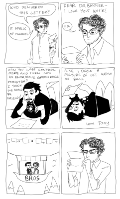 nikitomuchachos:  I said I was going to draw Science Bros but this is not what I had in mind. Parody of Kate Beaton 