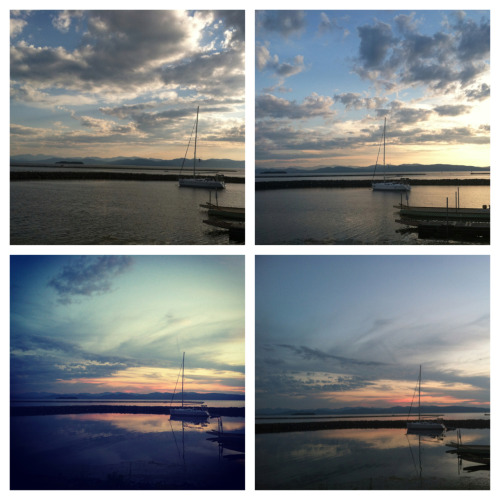 Lake Champlain sunset in July.
