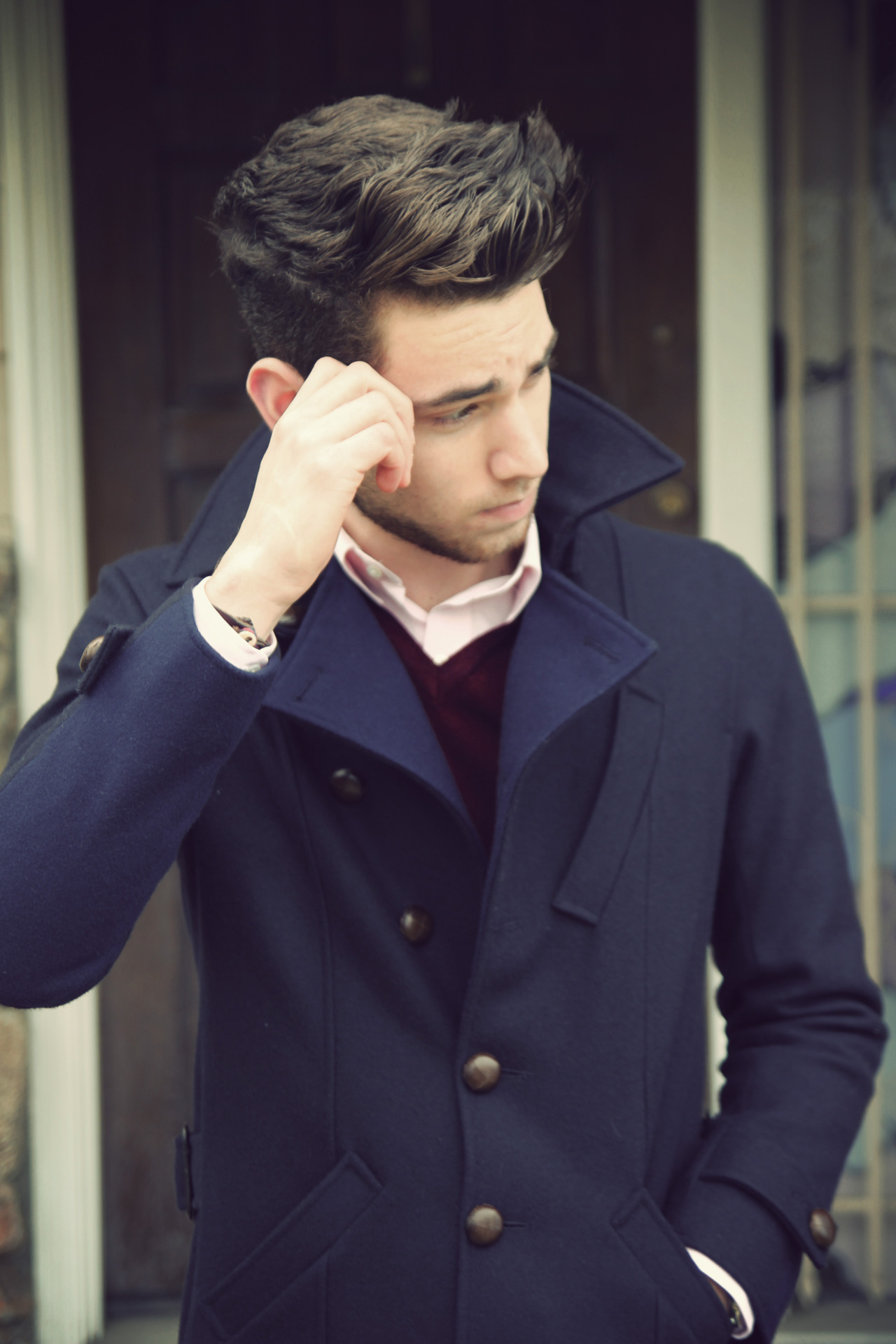 Great looking navy jacket, perfect for autumn