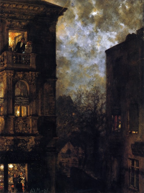 nobilior:
“ Adolph von Menzel, Corner of a House in the Moonlight, ca 1863-1883
”