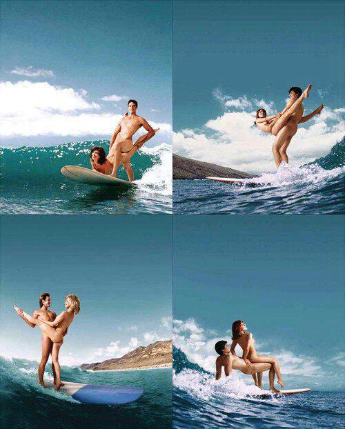 Porn Nude Surfing Pairs photos