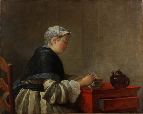 A Lady Taking Tea, by Jean-Baptiste-Siméon Chardin, Hunterian Art Gallery, Glasgow.