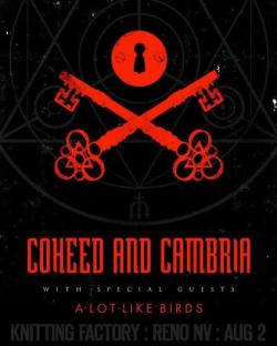 alotlikebirdsband:  Who wants to come out to Reno and see us play with Coheed and Cambria on August 2nd?  Let’s all drive out there together.  This is so awesome! If you can make it, GO!