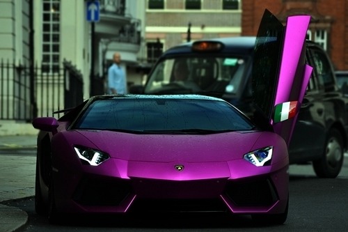 johnny-escobar:Matte Purple Lamborghini Aventador via Simon