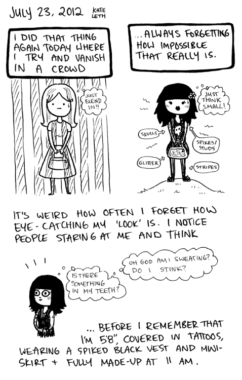 boxedjellyfish: deliriumdecadence:  social anxiety goth   YES!!!! I was only discussing this with Mum the other day, and someone else that I was in a shopping centre with who asked me if I get pissed that I’m always getting stares/side glances/etc.