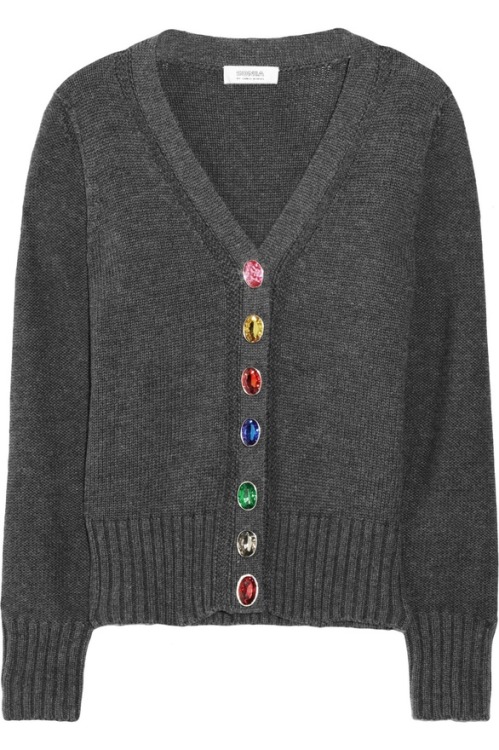 DIY Sonia Rykiel Inspired Jeweled Button Cardigan Tutorial from Gal Meets Glam here. Photo Top: $405