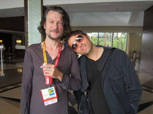 dalekempress:Something sweet from #sdcc for Sunday: Ben Edlund and Misha Collins, bros.#awww