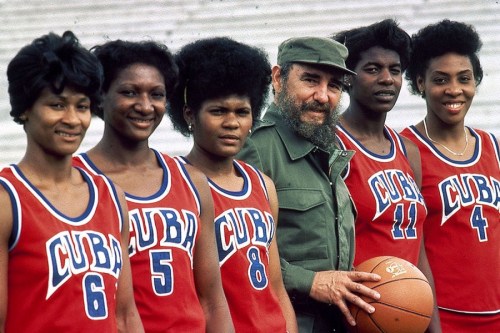timelightbox:  Fidel Castro poses with the adult photos