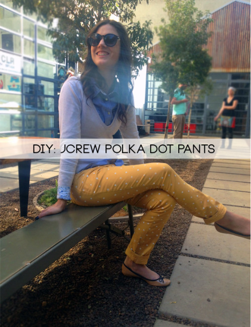 DIY Current/Elliott Inspired Polka Dot Jeans Tutorial from made in pretoria here. I went to Atlantic