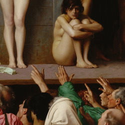 theaffectingobserved:  Slave Market In Rome (Detail) Gerome