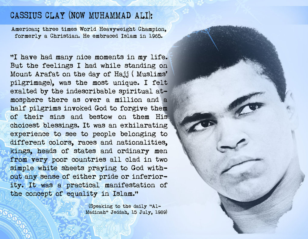 Cassius Clay Now Known As Mohammad Ali Boxer Inspirational Islamic Quotes