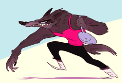 jaybeep:  Werewolf lady going shopping who