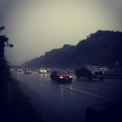 I can&rsquo;t even fucking drive its raining that hard #rain #newbedford #2012  (Taken with Instagram)