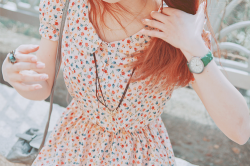 Lovely Dress Redhead.