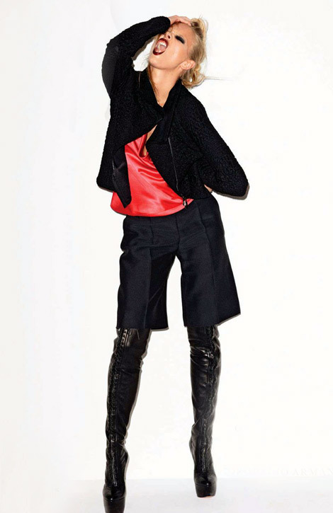 Boot Fashion: Marloes Horst in Casadei Thigh High Boots. Elle UK, 08.2012.