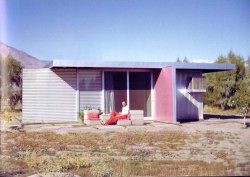 midcenturymodernfreak:  Renown modernist architect, Albert Frey, built his own home, Frey House I, at 1150 Paseo El Mirador Palm Springs, CA in 1941, starting with a 3-bedroom nucleus that he hoped could be a prototype for mass-produced homes. Built out