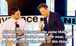 Tom Hiddleston on fighting with Chris Hemsworth in Thor (x) 