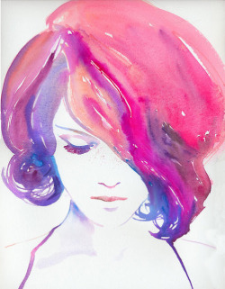 asylum-art:Watercolor Fashion Illustrations by Cate Parr Cate Parr, an absolutely awesome watercolor artist based in California.  I was thrilled when I saw she had affordable originals in her shop and immediately purchased the above work.  Her vintage